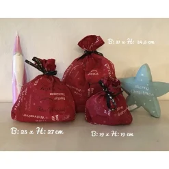 Hot Nikolausbeutel Weihnachtsbeutel  Geschenksäckchen Unikat - Merry Christmas Säckchen & Beutel