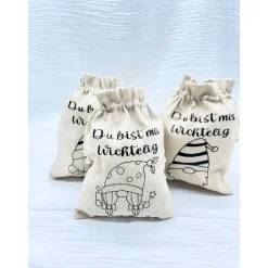 Best Nikolausbeutel  Wichtelbeutel Weihnachtgeschenk Du bist mir Wichtelig Weihnachten Geschenk Geschenkverpackung Säckchen & Beutel