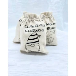 Best Nikolausbeutel  Wichtelbeutel Weihnachtgeschenk Du bist mir Wichtelig Weihnachten Geschenk Geschenkverpackung Säckchen & Beutel