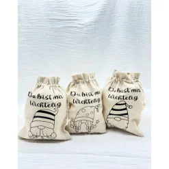 Best Nikolausbeutel  Wichtelbeutel Weihnachtgeschenk Du bist mir Wichtelig Weihnachten Geschenk Geschenkverpackung Säckchen & Beutel