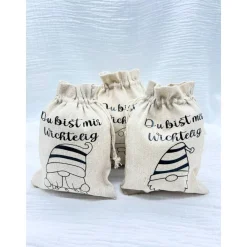 Best Nikolausbeutel  Wichtelbeutel Weihnachtgeschenk Du bist mir Wichtelig Weihnachten Geschenk Geschenkverpackung Säckchen & Beutel