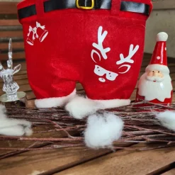 Nikolaushose Mini personalisierbar | Weihnachtsmann Hose als Geschenkverpackung | Lustige Nikolaus Geschenkidee für Kind Säckchen & Beutel