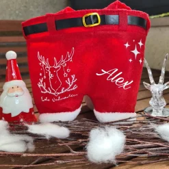 Best Nikolaushose Mini personalisierbar | Weihnachtsmann Hose als Geschenkverpackung | Lustige Nikolaus Geschenkidee für Kind Säckchen & Beutel