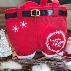 Best Nikolaushose Mini personalisierbar | Weihnachtsmann Hose als Geschenkverpackung | Lustige Nikolaus Geschenkidee für Kind Säckchen & Beutel
