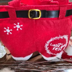 Best Nikolaushose Mini personalisierbar | Weihnachtsmann Hose als Geschenkverpackung | Lustige Nikolaus Geschenkidee für Kind Säckchen & Beutel