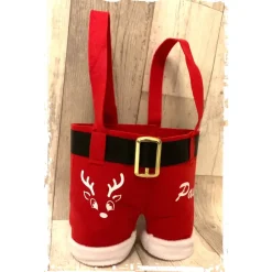Outlet Nikolaushose mit Name und Rentiergesicht - Nikolaussocke - Nikolaussäckchen - Nikolausstiefel Säckchen & Beutel