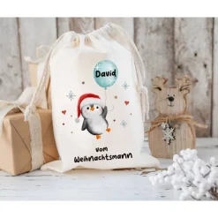 Discount Nikolaussack, Geschenke Kinder personalisiert mit Name, Nikolausgeschenk, Tasche, Nikolausbeutel Weihnachten Säckchen & Beutel