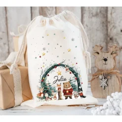 Discount Nikolaussack, Geschenke Kinder personalisiert mit Name, Nikolausgeschenk, Tasche, Nikolausbeutel Weihnachten Säckchen & Beutel