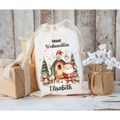 Clearance Nikolaussack, Geschenke Kinder personalisiert mit Name, Nikolausgeschenk, Tasche, Nikolausbeutel Weihnachten Säckchen & Beutel