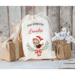 Best Nikolaussack, Weihnachtssäckchen personalisiert mit Name, Nikolausgeschenk, Tasche, Nikolausbeutel Weihnachten Säckchen & Beutel