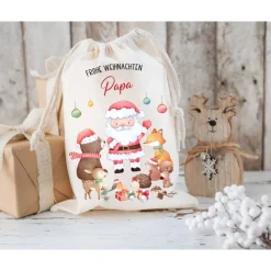Clearance Nikolaussack, Weihnachtssäckchen personalisiert mit Name, Nikolausgeschenk, Tasche, Nikolausbeutel Weihnachten Säckchen & Beutel
