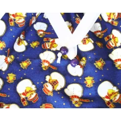 Nikolaussäckchen in blau mit Schneemannmotiven genäht von Säckchen & Beutel