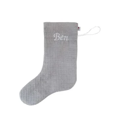 Hot Nikolausstiefel / Nikolausstrumpf / Nikolaussocke aus Waffelpique mit Namen personalisiert Nikolausstiefel