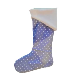 Hot Nikolausstiefel blau mit Sterne, Kaminsocke zum befüllen und aufhängen Nikolausstiefel