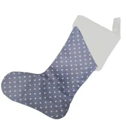 Hot Nikolausstiefel blau mit Sterne, Kaminsocke zum befüllen und aufhängen Nikolausstiefel