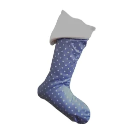 Hot Nikolausstiefel blau mit Sterne, Kaminsocke zum befüllen und aufhängen Nikolausstiefel