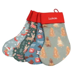Clearance Nikolausstiefel Elch mit Nikolausmütze & Name - Nikolaussocke personalisiert - Geschenk zum Nikolaus - Weihnachststiefel Nikolausstiefel