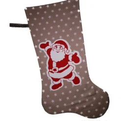 Discount Nikolausstiefel Größe "XXL" mit aufgebügeltem Motiv Weihnachtsmann Nikolausstiefel