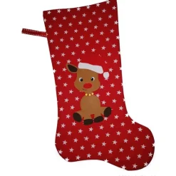 Outlet Nikolausstiefel Größe "XXL" mit aufgebügeltem Motiv Rentier Nikolausstiefel