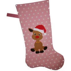 Outlet Nikolausstiefel Größe "XXL" mit aufgebügeltem Motiv Rentier Nikolausstiefel