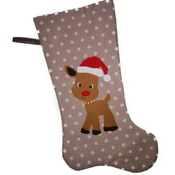 Nikolausstiefel|Stickstube Eckental Nikolausstiefel Größe "XXL" mit aufgebügeltem Motiv Rentier