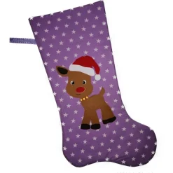 Nikolausstiefel|Stickstube Eckental Nikolausstiefel Größe "XXL" mit aufgebügeltem Motiv Rentier