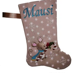 Nikolausstiefel|Stickstube Eckental Nikolausstiefel Hase mit Namen