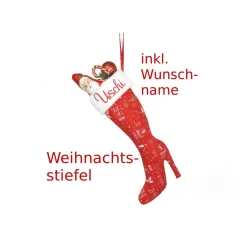 Nikolausstiefel|Nenci Nikolausstiefel inkl. Name Nikolaushighheel High Heel Weihnachtsstiefel