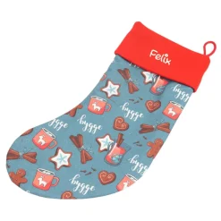 Online Nikolausstiefel Lebkuchenmann mit Name - Nikolaussocke personalisiert - Geschenk zum Nikolaus - Weihnachststiefel Nikolausstiefel