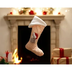 New Nikolausstiefel mit aufgesticktem Nikolausbärchen Nikolausstiefel