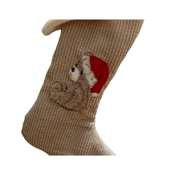 New Nikolausstiefel mit aufgesticktem Nikolausbärchen Nikolausstiefel