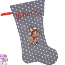 Nikolausstiefel|Stickstube Eckental Nikolausstiefel mit Name Johanna bestickt