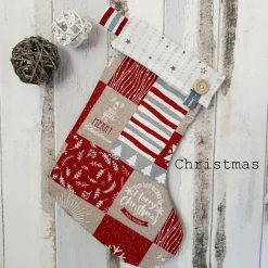 Nikolausstiefel|SewingStuffByJaJu Nikolausstiefel mit Namen – Weihnachtsstiefel zum Befüllen | Personalisiertes Nikolaus Geschenk Handmade | Weihnachtsdek