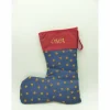 Best Nikolausstiefel OMA, goldfarben bestickt und gefüttert, Weihnachtsdeko Nikolausstiefel