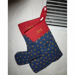 Best Nikolausstiefel OMA, goldfarben bestickt und gefüttert, Weihnachtsdeko Nikolausstiefel