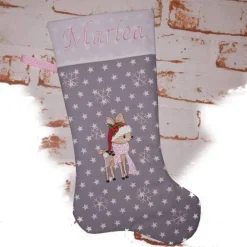 Nikolausstiefel|Stickstube Eckental Nikolausstiefel Rentier mit Namen