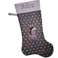 Nikolausstiefel|Stickstube Eckental Nikolausstiefel Rentier mit Namen