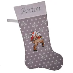 Nikolausstiefel|Stickstube Eckental Nikolausstiefel Rentier mit Namen