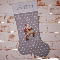 Nikolausstiefel|Stickstube Eckental Nikolausstiefel Rentier mit Namen