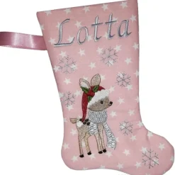 Nikolausstiefel|Stickstube Eckental Nikolausstiefel Rentier mit Namen