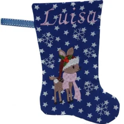 Nikolausstiefel|Stickstube Eckental Nikolausstiefel Rentier mit Namen