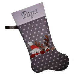 Nikolausstiefel Rentier und Weihnachtsmann mit Namen Nikolausstiefel