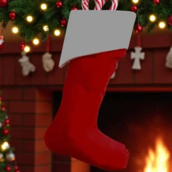 Online Nikolausstiefel rot, Kaminsocke zum befüllen und aufhängen Nikolausstiefel