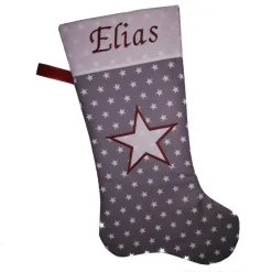 Nikolausstiefel|Stickstube Eckental Nikolausstiefel Stern mit Namen