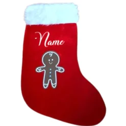 Clearance Nikolausstiefel XXL mit Namen und Motiv Lebkuchenjunge oder Mädchen Nikolausstiefel
