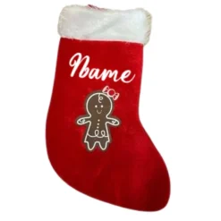 Clearance Nikolausstiefel XXL mit Namen und Motiv Lebkuchenjunge oder Mädchen Nikolausstiefel