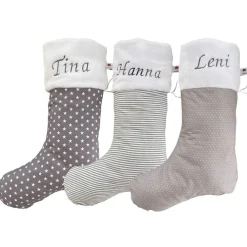 Outlet Nikolausstrumpf XXL / Nikolausstiefel / Nikolaussocke mit Namen personalisiert in rosa Nikolausstiefel