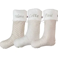 Outlet Nikolausstrumpf XXL / Nikolausstiefel / Nikolaussocke mit Namen personalisiert in rosa Nikolausstiefel