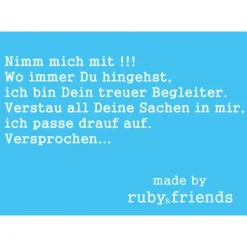 Geschenke|Stickwerkstatt ruby&friends Notentasche/Schultertasche mit Monogramm personalisiert bestickt