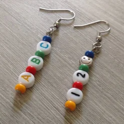 Clearance Ohrhänger ' ABC' und '1,2,3,' nettes Geschenk zur Einschulung / 1. Schultag Kinder Einschulung